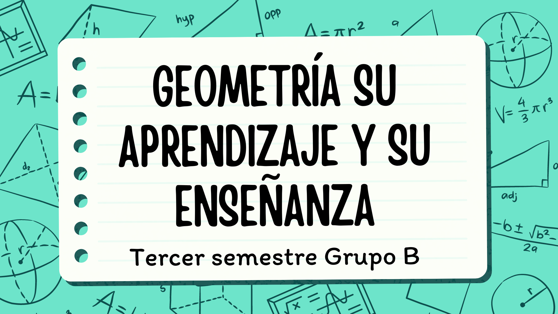 Geometría. Su aprendizaje y su enseñanza - Grupo 